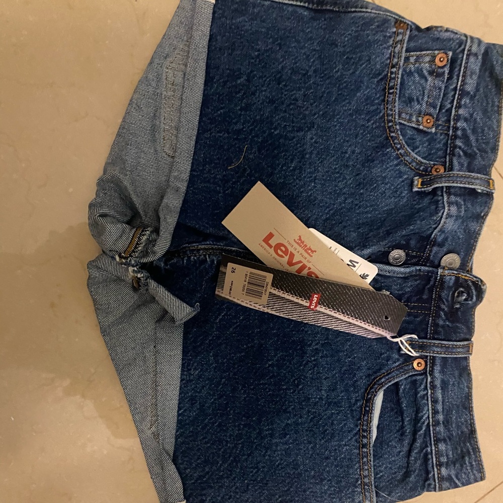 Levis denim shorts wedgie fit